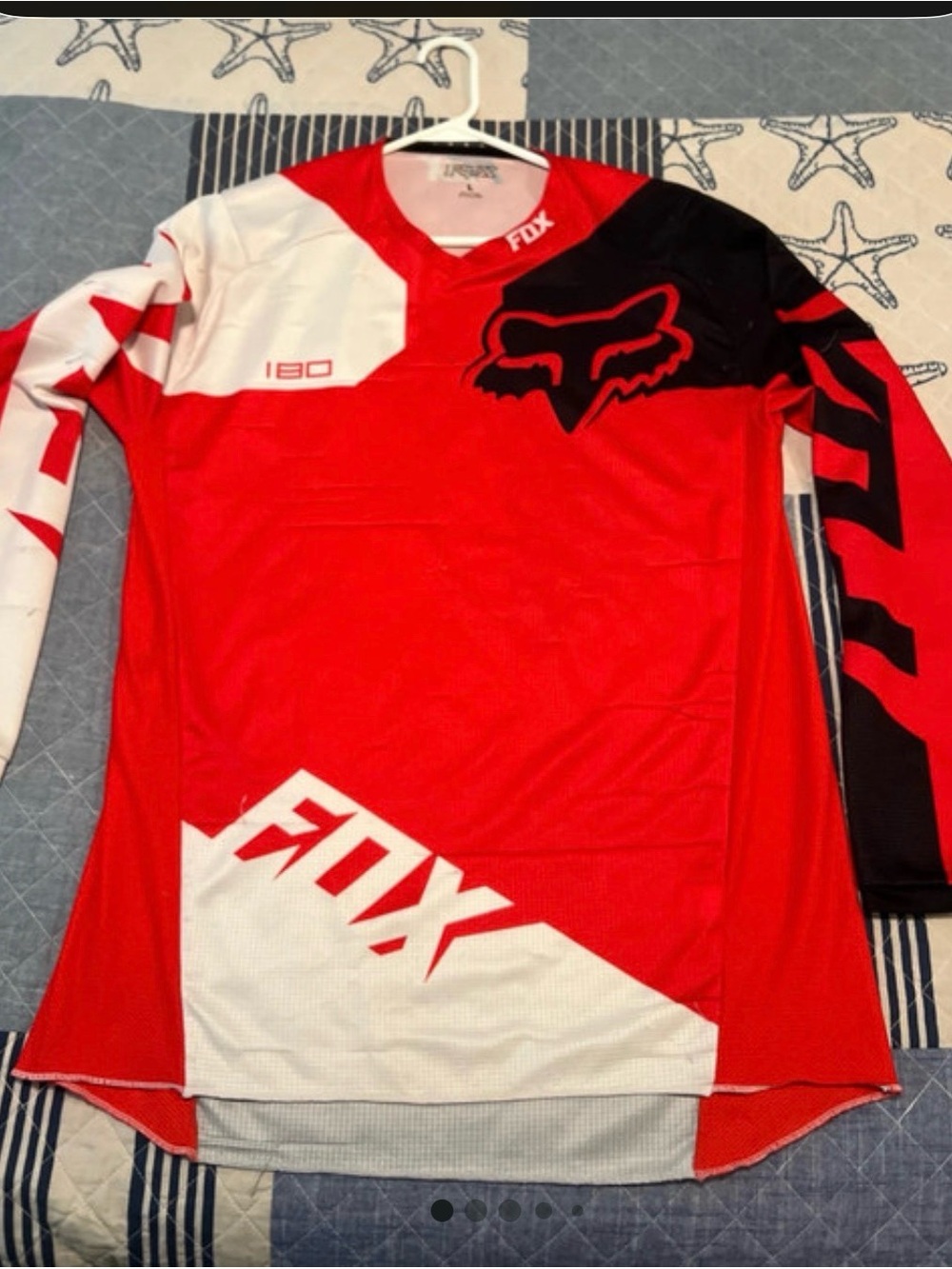 Fox  Red, Black & White Motocross Jersey